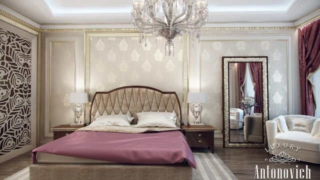 غرفة النوم الأنيقة في دبي