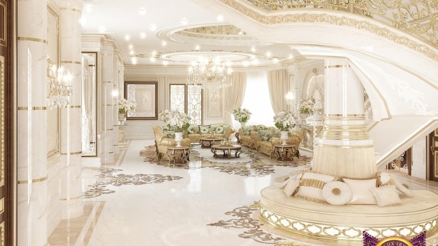 Дизайн роскошного зала в Дубае