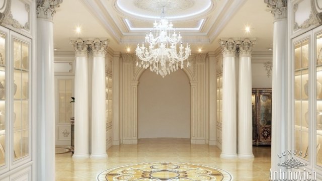 роскошный и элегантный дизайн зала