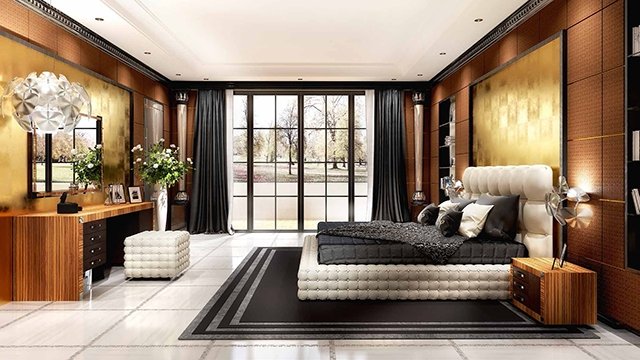 Роскошная спальня в стиле модерн