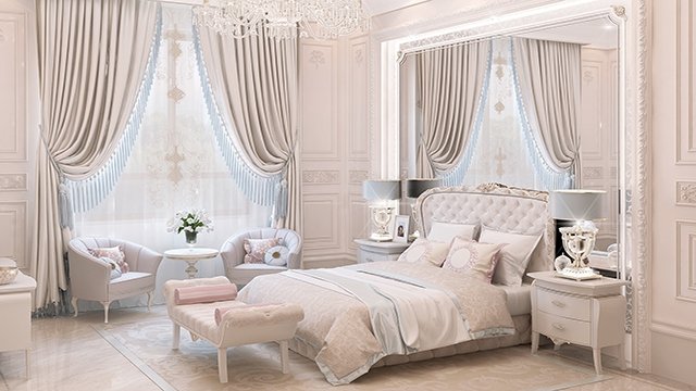 Дизайн интерьера элегантной спальни