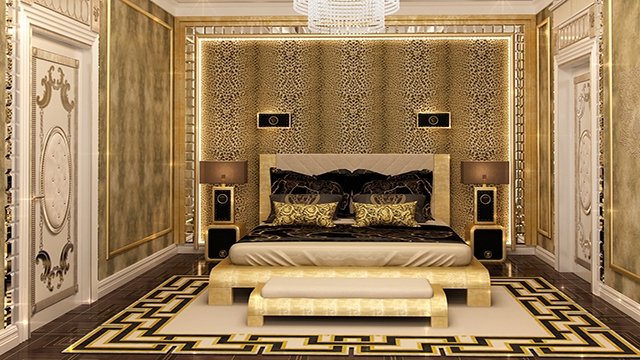 Royal Style Master Bedroom Interior Design