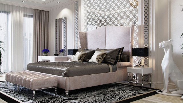 A modern living room decor with an L-shaped sofa, a marble coffee table and a luxurious chandelier. Perfect!