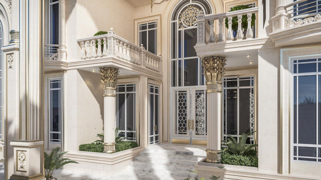 Luxurious exterior modern house design in Saudi Arabia