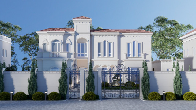 Luxury Villa Exterior Landscape Renovation in Dubai
