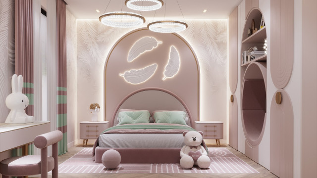 Whimsical Elegance in Kid’s Bedroom Interior