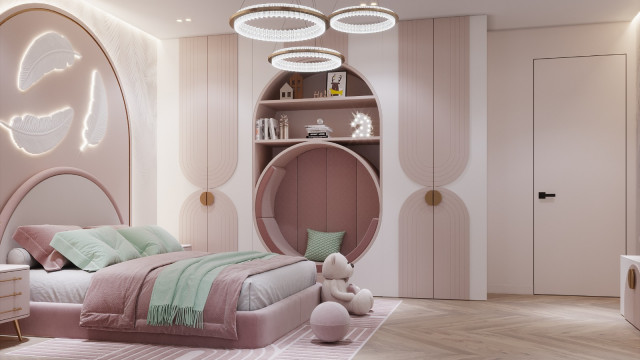 Whimsical Elegance in Kid’s Bedroom Interior