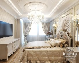 Modern and sophisticated design of luxury Hotel: golden marquetry, crystal chandeliers, velvet upholstery and marble floor.