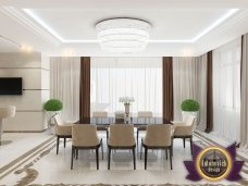 Modern apartment interior- luxurious details and fine furniture create a sophisticated atmosphere of luxury and comfort.