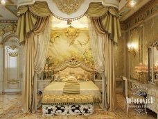 Opulent luxury bedroom with exquisite furniture and unique elements. Perfect for a king's dreams!
