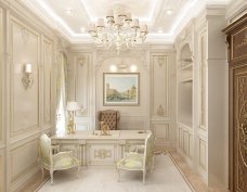 A luxurious, contemporary interior with a grand marble staircase and intricate chandelier. Perfect for any modern home!