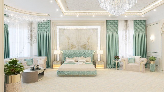 Spacious Elegant Bedroom Design
