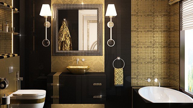 Luxury Contemporary bathroom