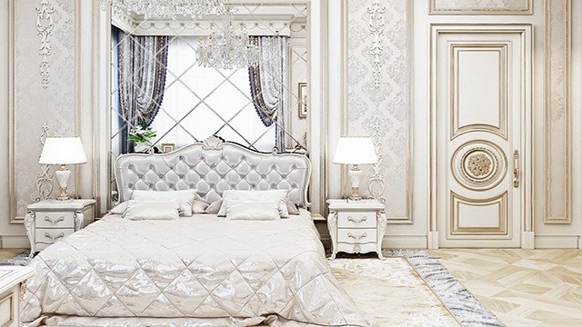 Bright bedroom - elegant interior design