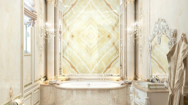 Luxury Bathroom Interior with Window