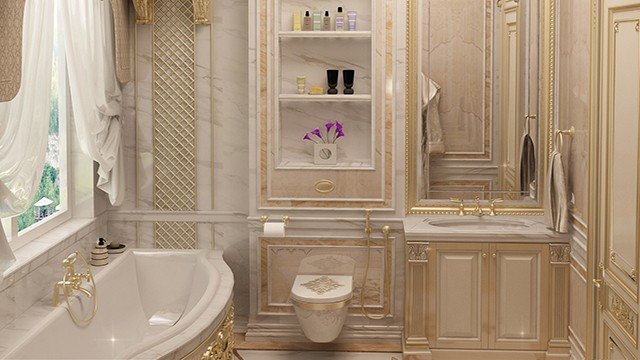 Elegant Bathroom Interior Design in Dubai