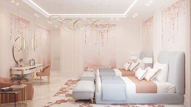 Glamour bedroom design