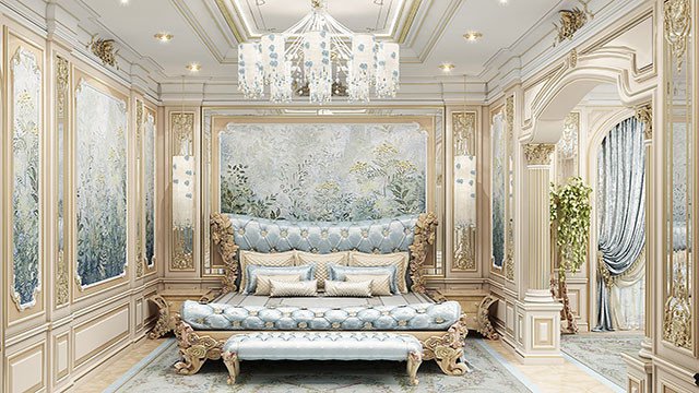 Luxury master bedroom interior