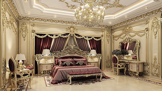 Splendid luxury bedroom interior