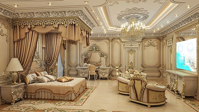 Удивительная роскошная спальня