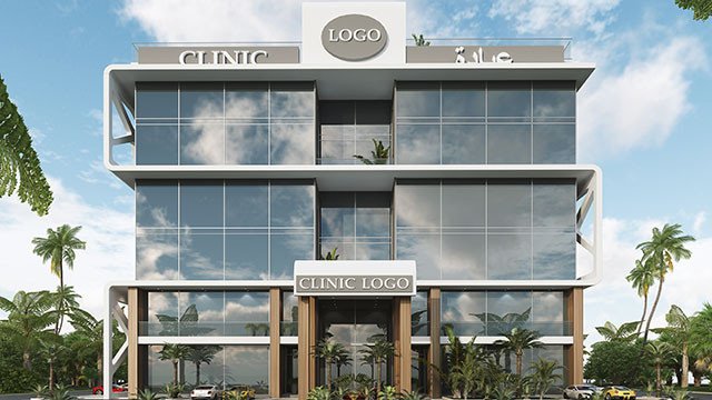 Clinic's exterior designing