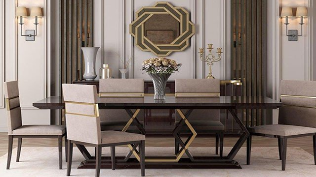Contemporary luxury furniture for dining room interior