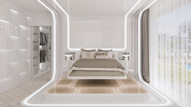 Modern master bedroom