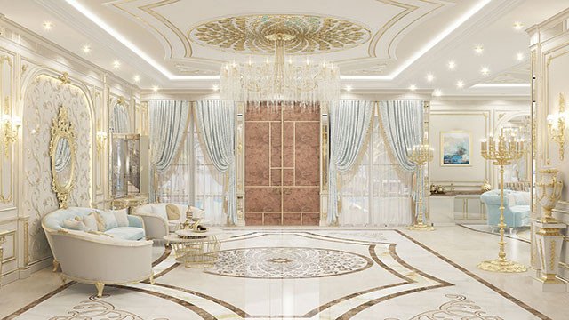Villa hall luxury interior