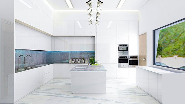 Smart family kitchen interior