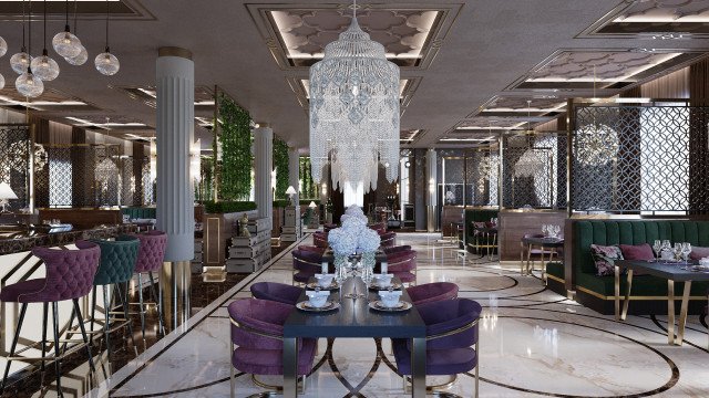 Стильный дизайн ресторана в Дубае