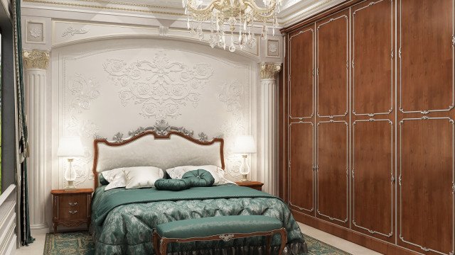 Прекрасный дизайн спальни в Дохе