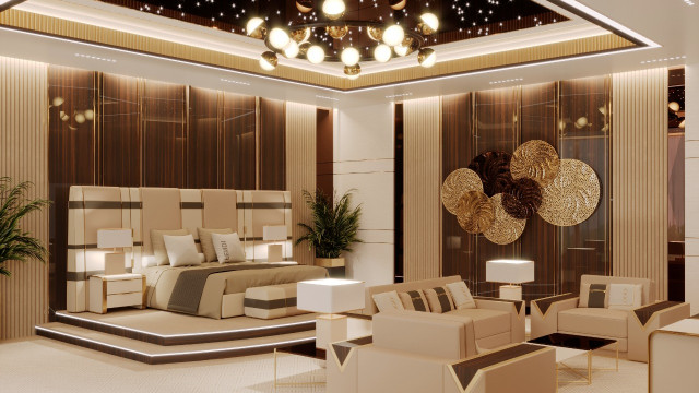 Elegant Bedroom Design For Luxurious Villa