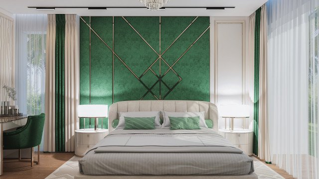 Идея свежего дизайна спальни