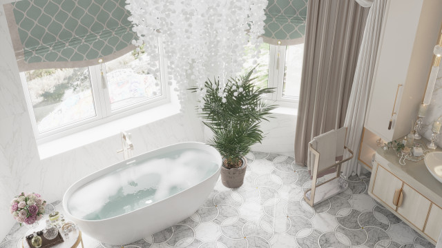 Элегантный дизайн ванной комнаты для квартиры