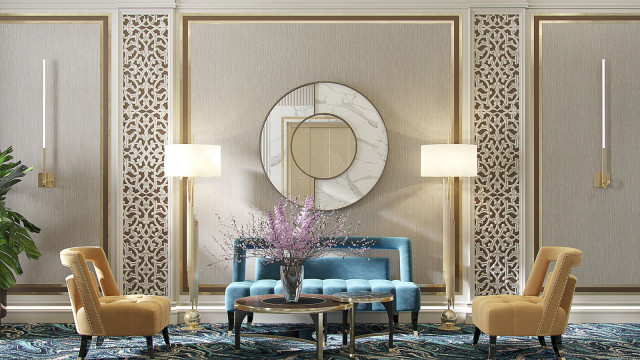 Дизайн интерьера гостиничного холла в Дубае