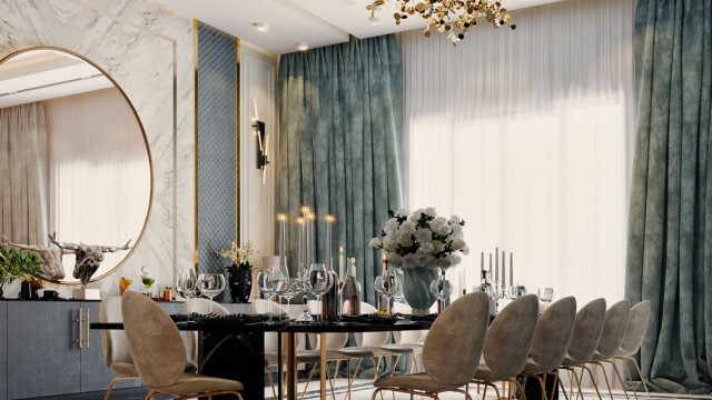 Formal Home Dining Room Interior Design