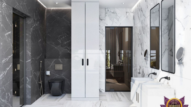 Чистая белая роскошная ванная комната Дизайн интерьера