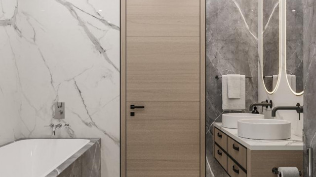 Дизайн интерьера ванной комнаты в стиле модерн-минимализм