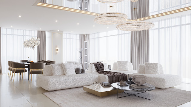 Эстетичная современная квартира класса люкс в Дубае